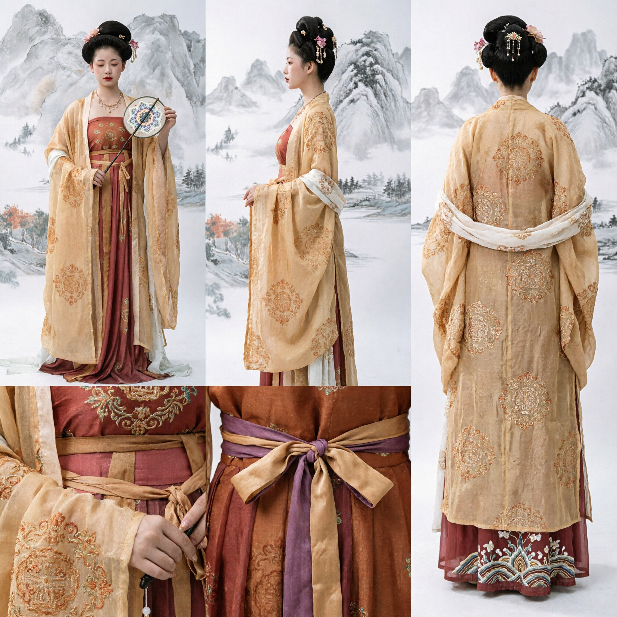 Elegant Traditioneel Chinese Tang Dynastie Hanfu Kostuum Antiek Paleis Dame Jurk voor Vrouwen Optreden - Asian Costume