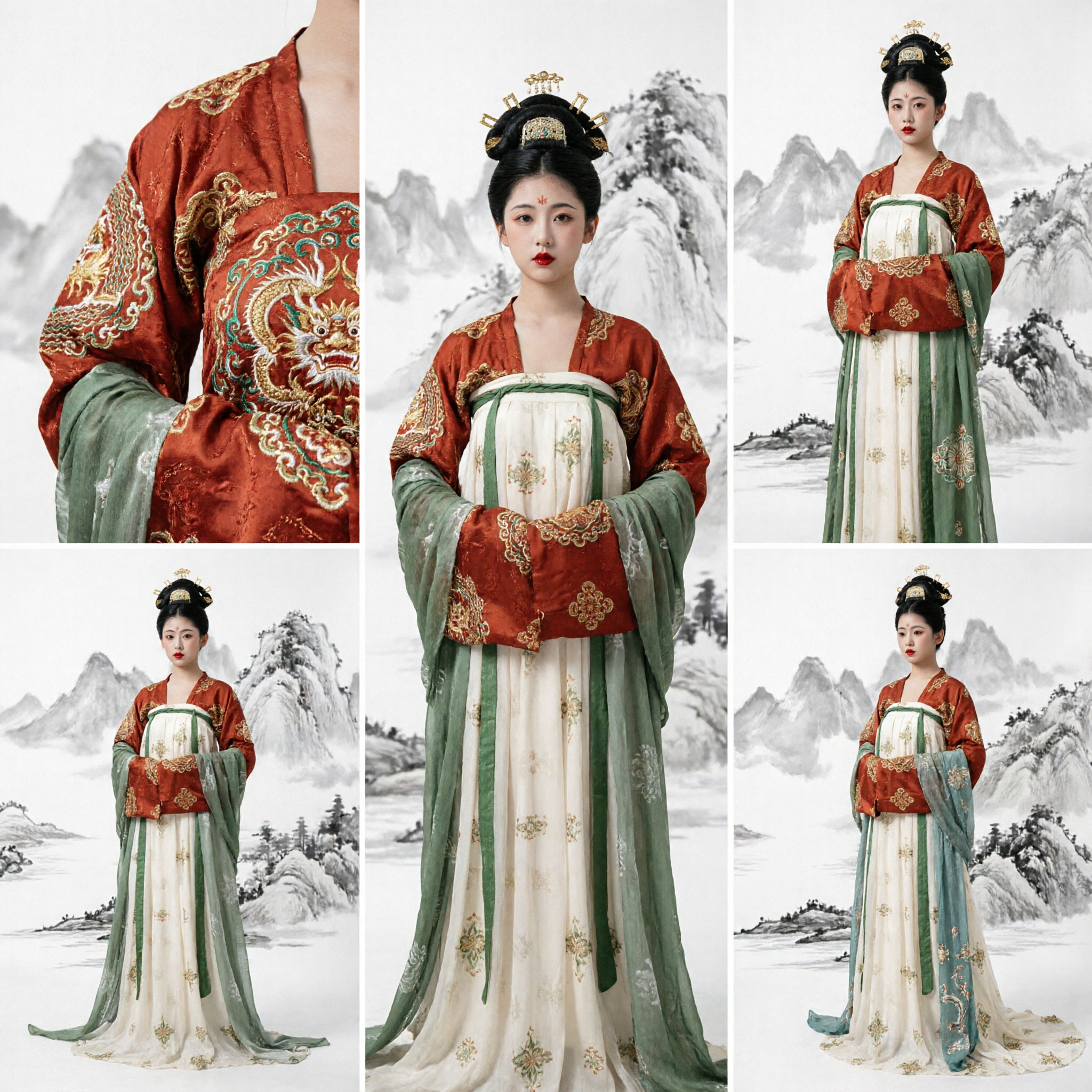 Traditionelles chinesisches Hanfu-Kleid der Tang-Dynastie, antikes kaiserliches Konkubinenkostüm für Frauen, Cosplay-Fotografie - Asian Costume