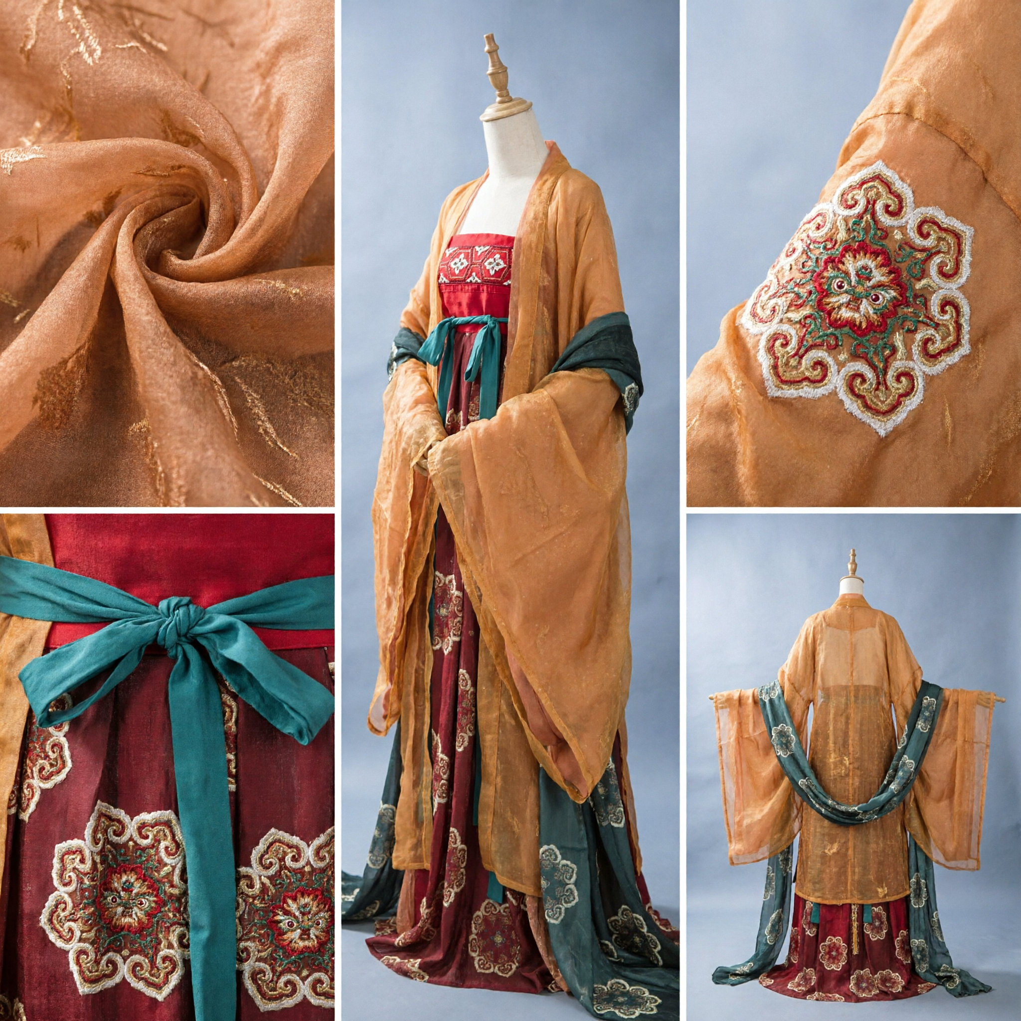 Ensemble Hanfu élégant de la dynastie Tang pour femmes, costume traditionnel chinois de palais ancien, robe de cosplay historique - Asian Costume