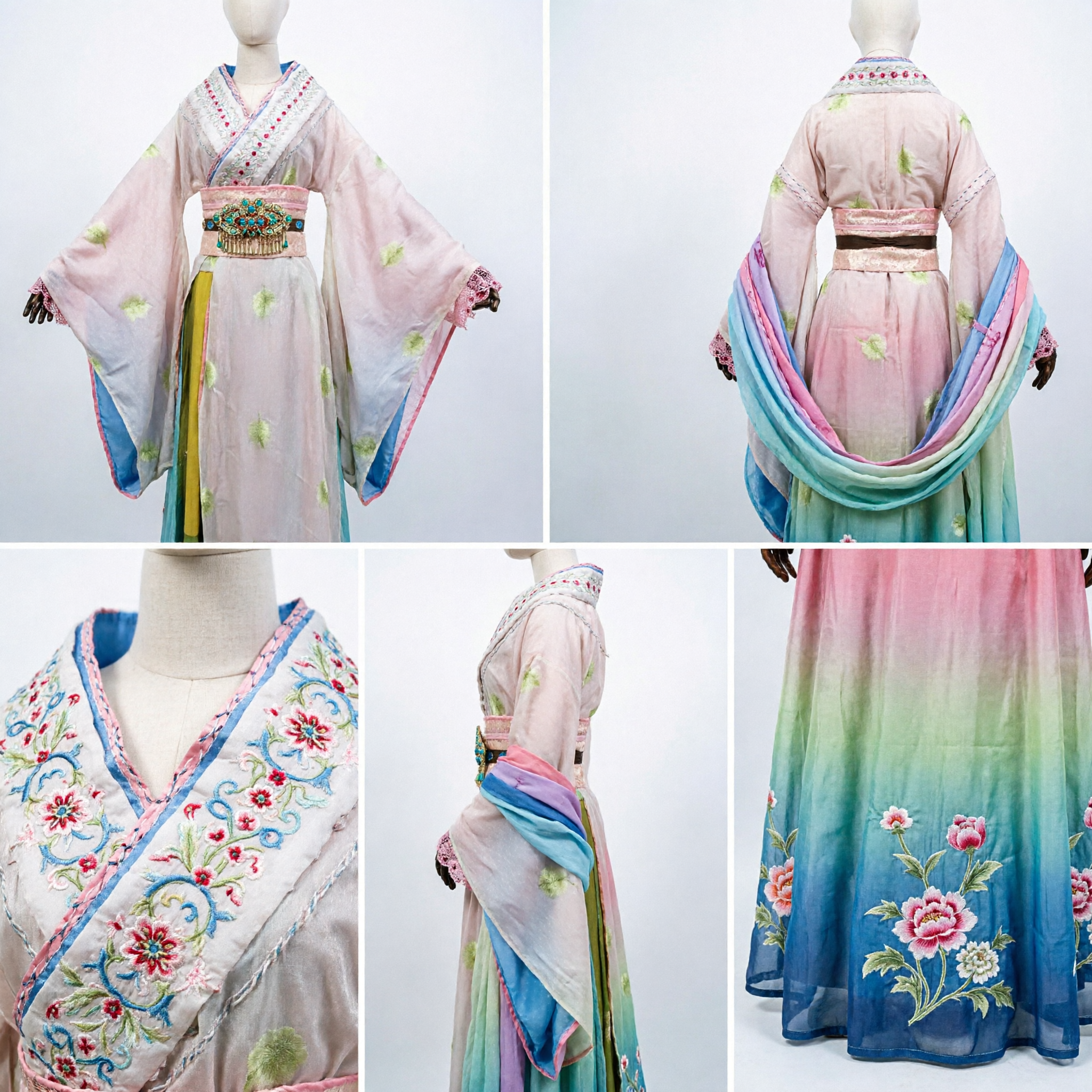 Exquisite Oud Chinees Hanfu Kostuum Tang-dynastie Feeënjurk voor Dames Cosplay en Podiumoptreden - Asian Costume
