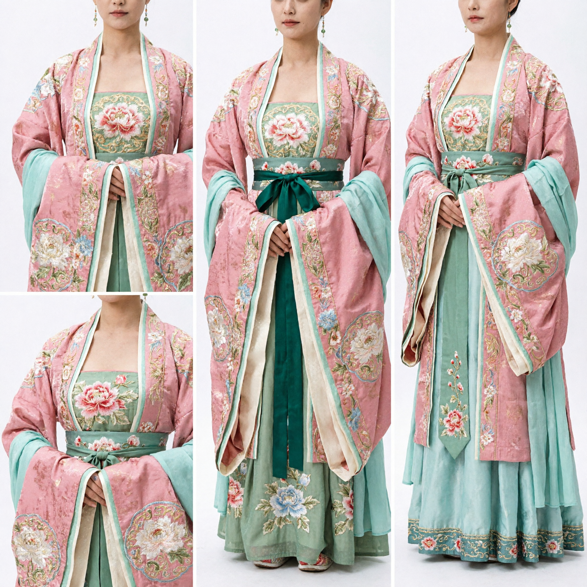 優雅な唐時代王女 漢服伝統的中国古代宮廷衣装 完全セット 女性コスプレ用 - Asian Costume