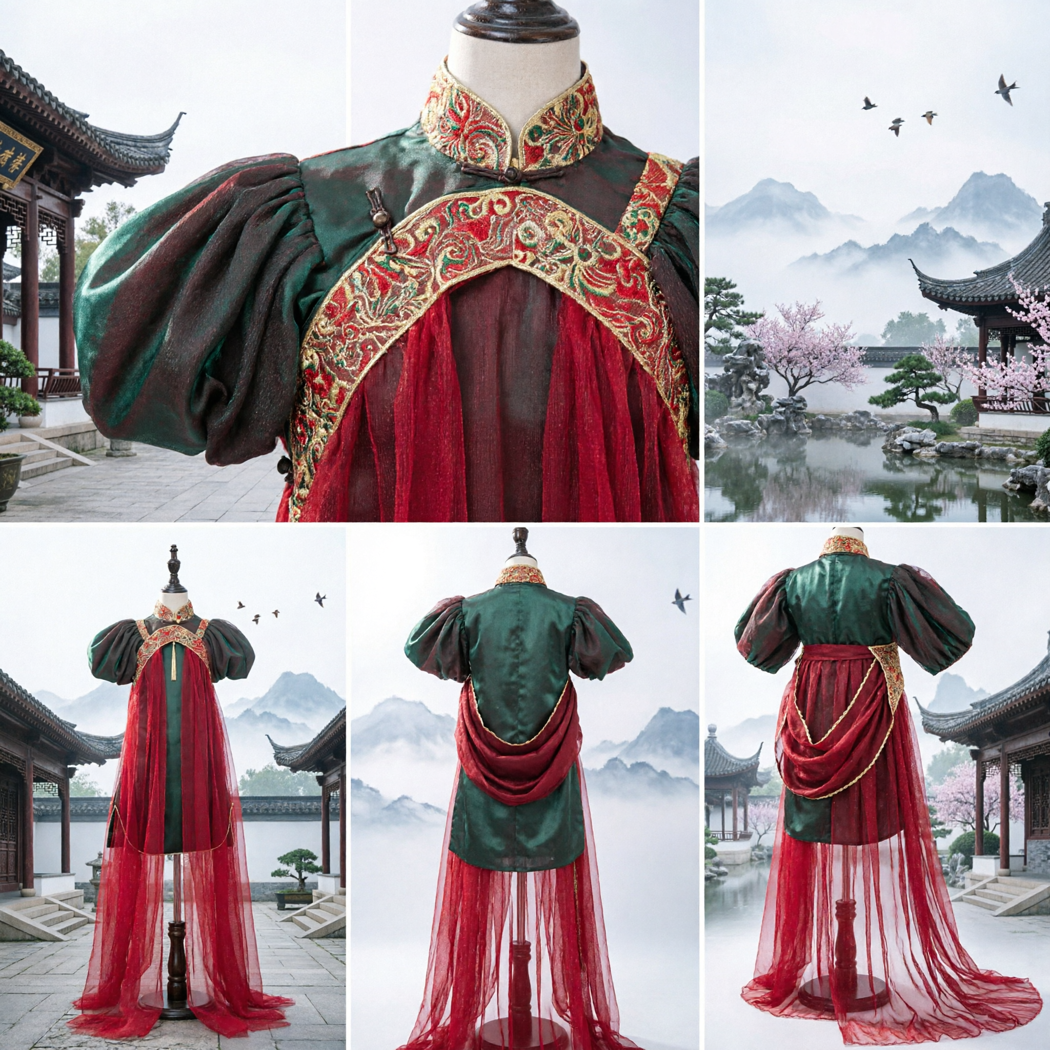 Traditional Chinese Wuxia Costume Ancient Swordswoman Dress Red Embroidered Hanfu for Women Cosplay - Asian Costume