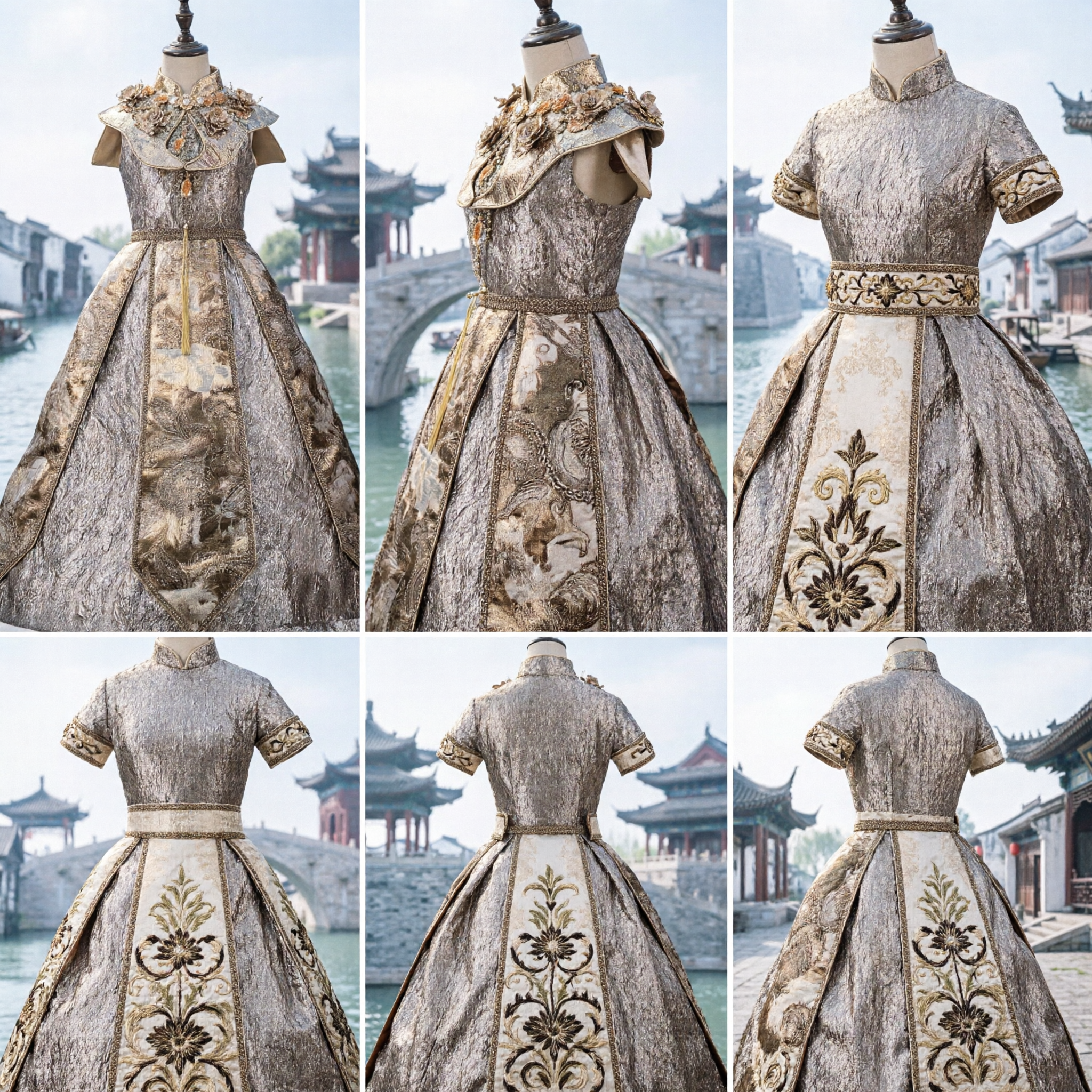Robe élégante en brocart de style chinois traditionnel, robe de style victorien pour femmes, spectacle sur scène, cosplay, événement formel - Asian Costume