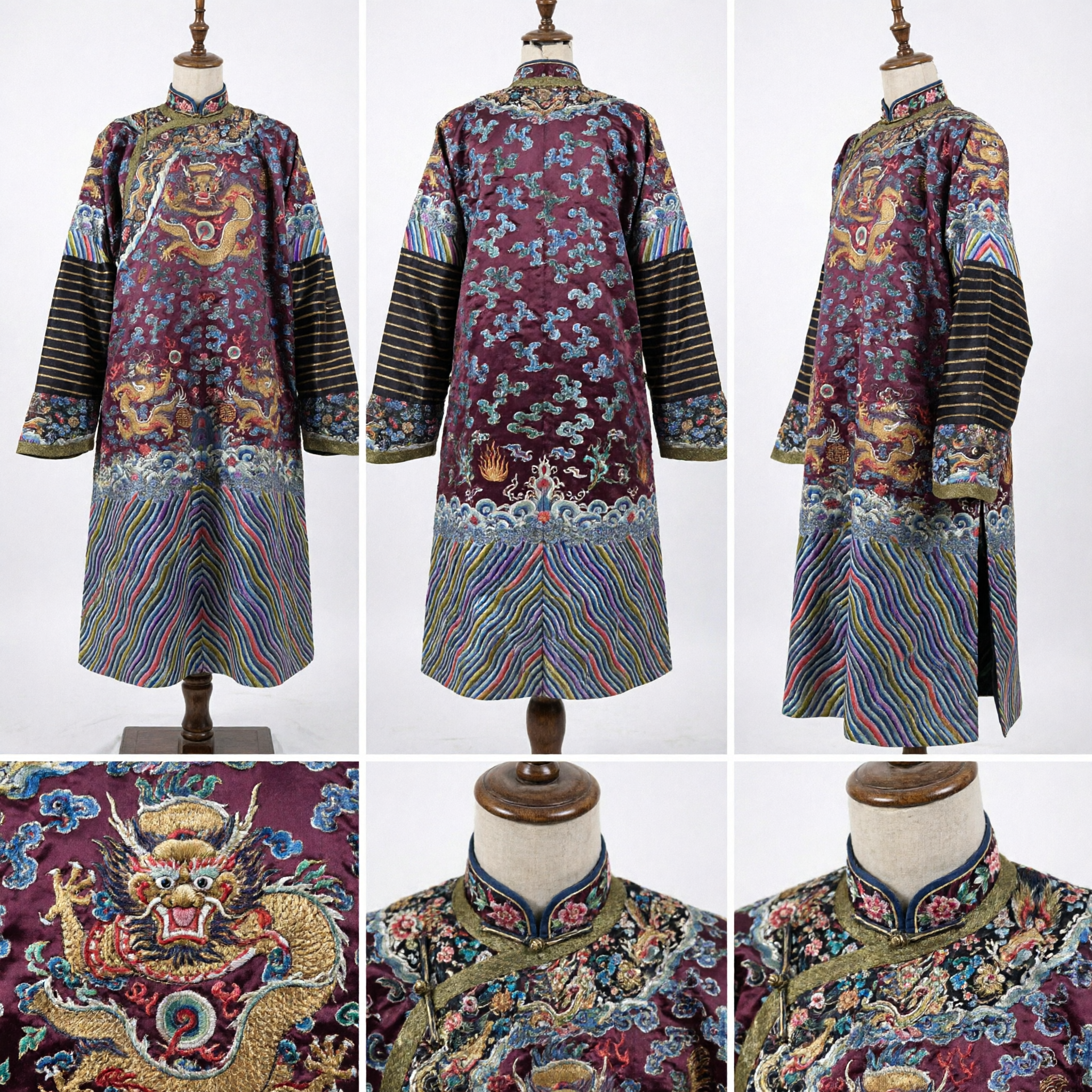 Traditional Chinese Purple Dragon Robe Ancient Emperor Costume for Stage Performance and Cosplay - Asian Costume