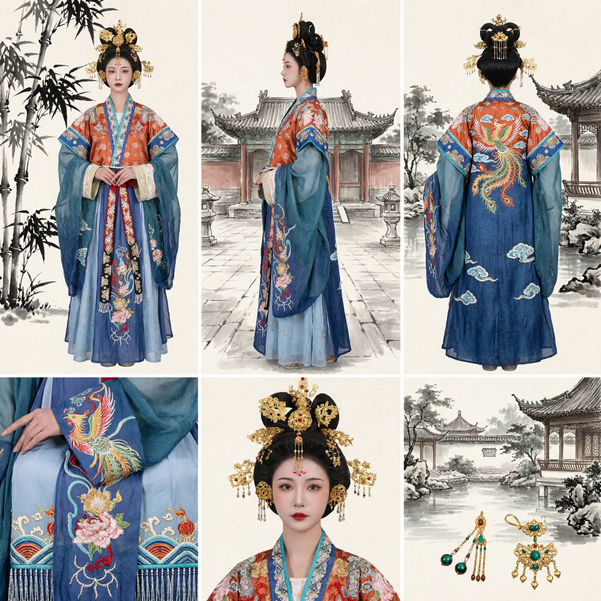 Chinese Traditionele Hanfu Tang Dynastie Oude Prinses Kostuum Geborduurde Paleis Dame Jurk voor Vrouwen - Asian Costume