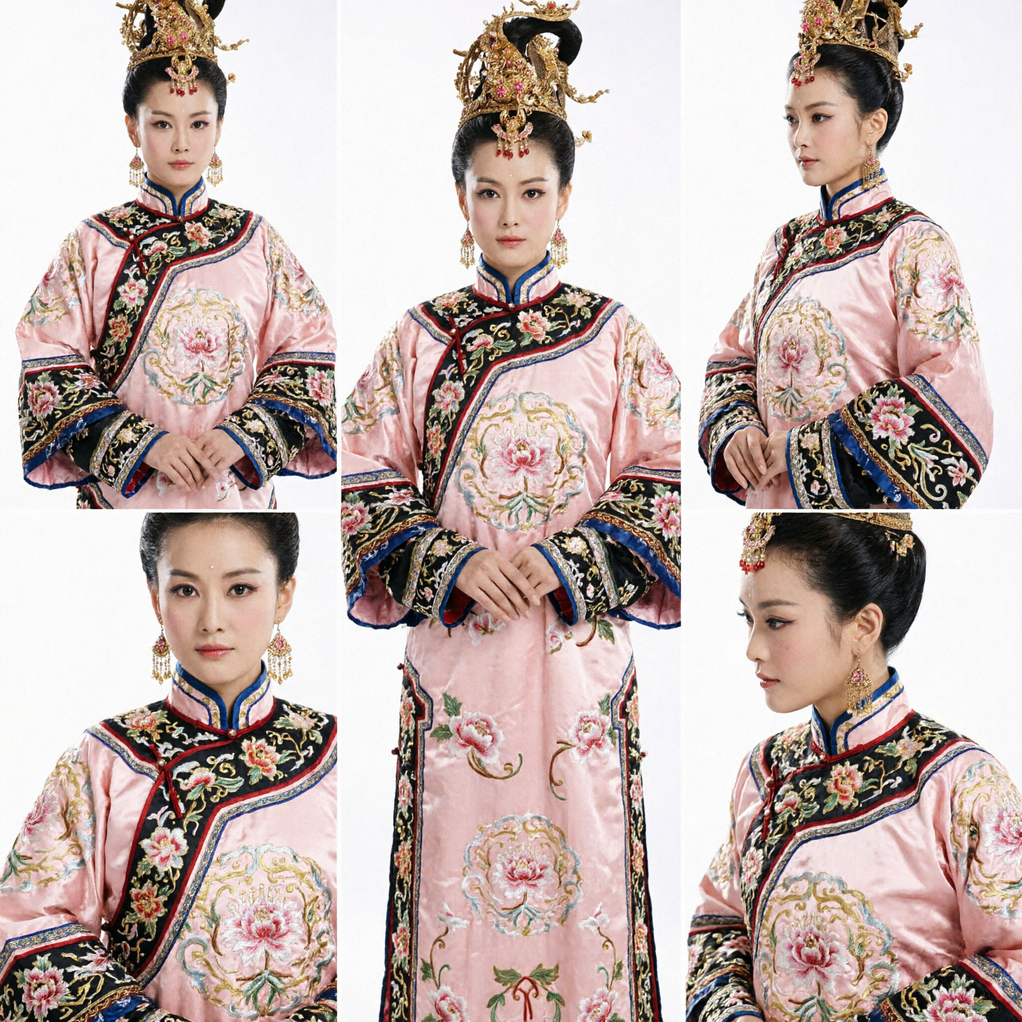 Luksusowa chińska starożytna pałacowa złota korona z feniksem – biżuteria do włosów, ślubne nakrycie głowy do cosplayu dla kobiet - Asian Costume