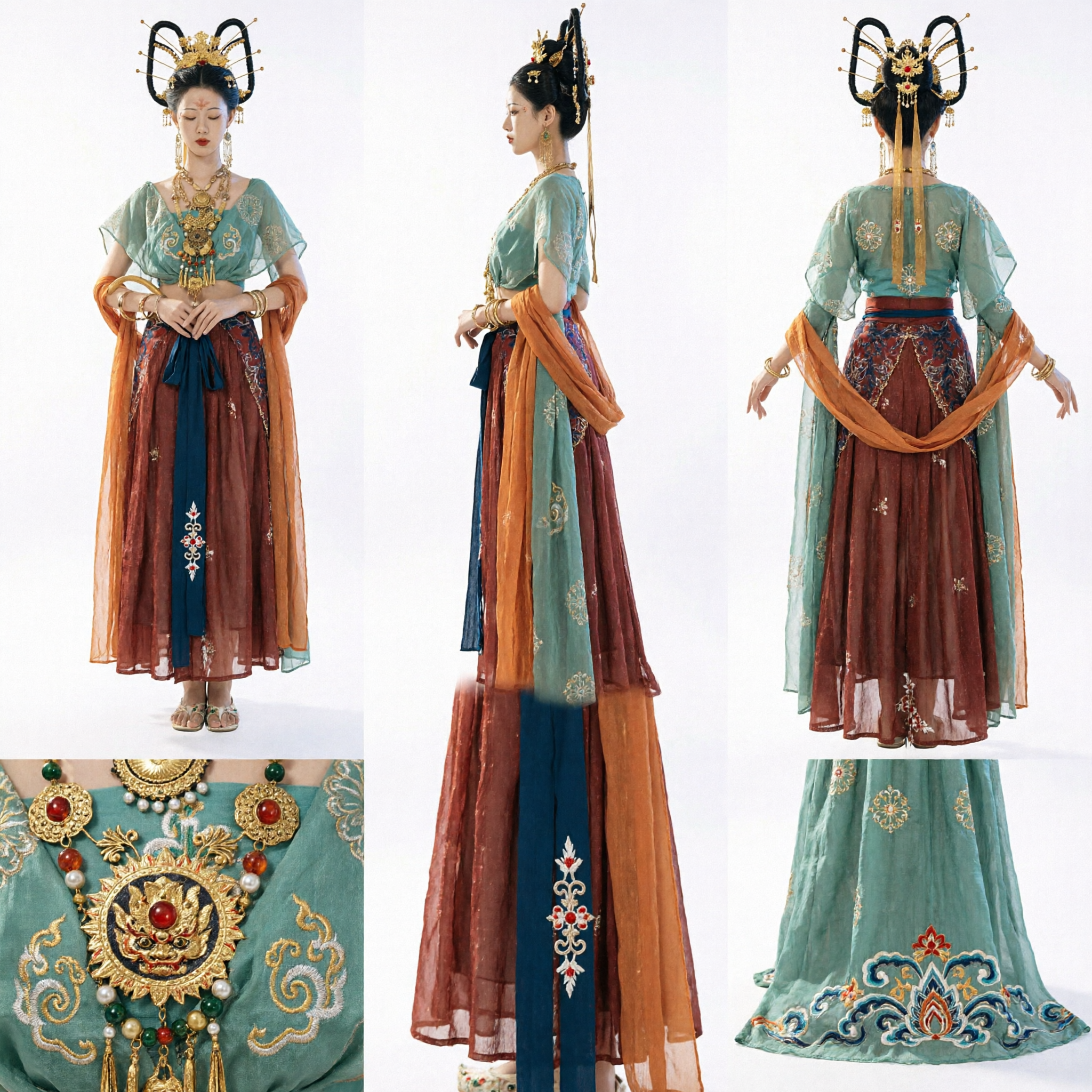 Traje Hanfu Tradicional Chinês da Dinastia Tang Vestido Antigo de Fada Celestial para Mulheres Cosplay Performance - Asian Costume