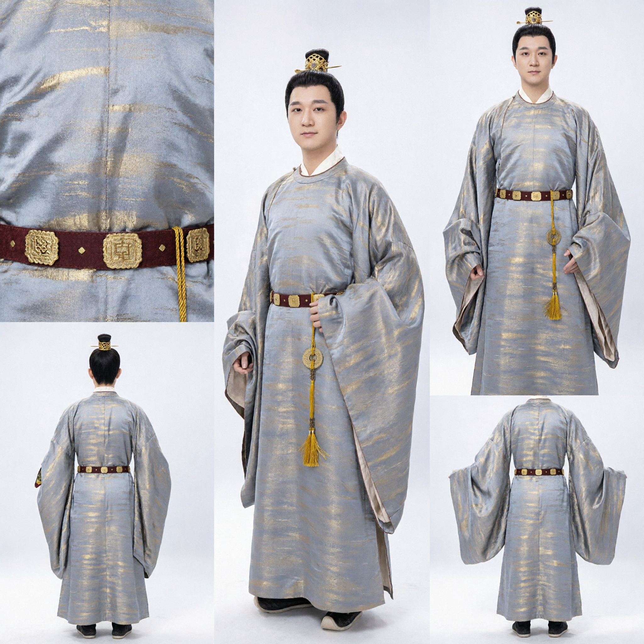 Traditionelles Hanfu-Kostüm für Männer, antikes Prinzgewand der Tang-Dynastie, edles Gelehrtengewand für Cosplay und Auftritte - Asian Costume