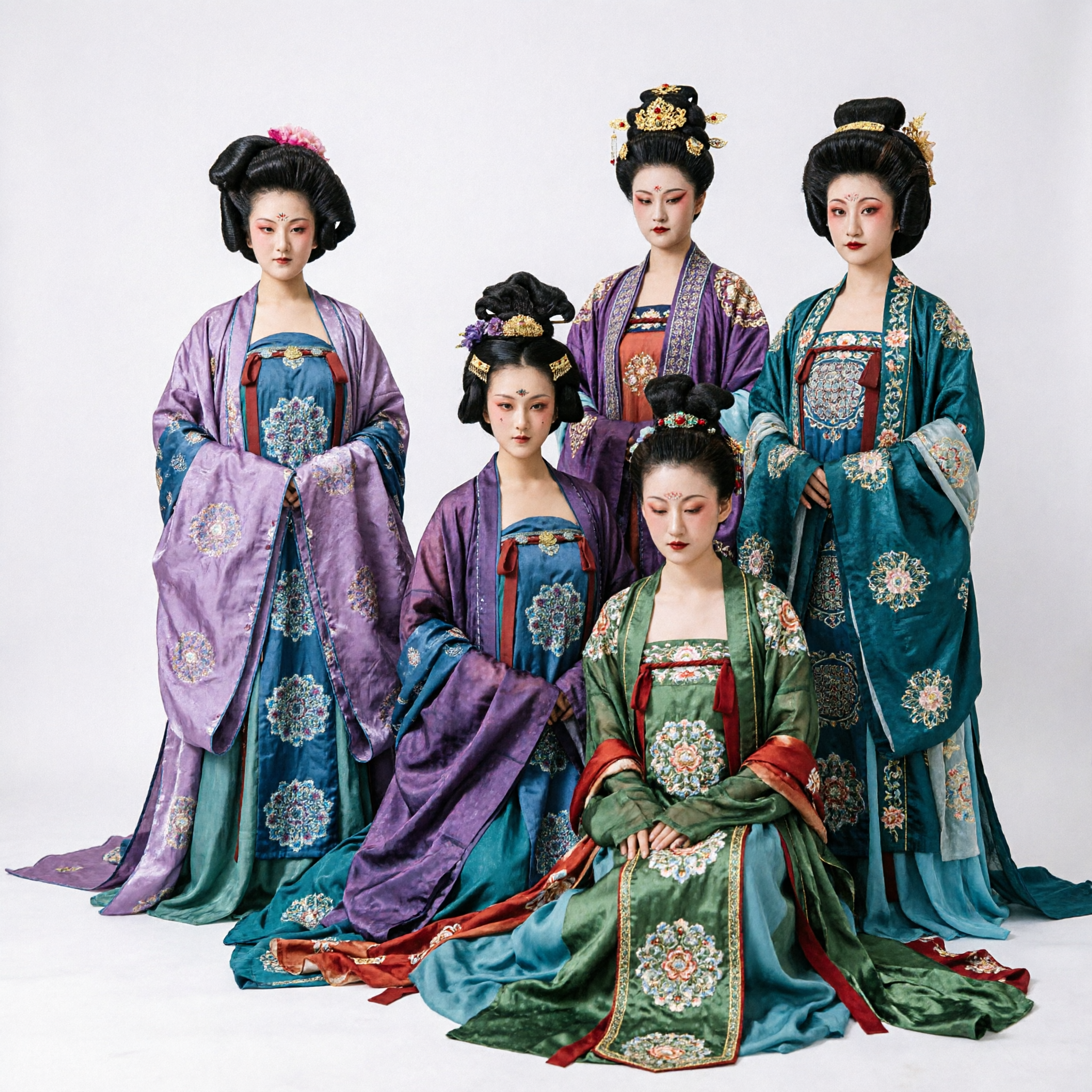 Costume Hanfu de dame du palais de la dynastie Tang traditionnelle chinoise, ensemble complet pour femmes, pour cosplay historique - Asian Costume