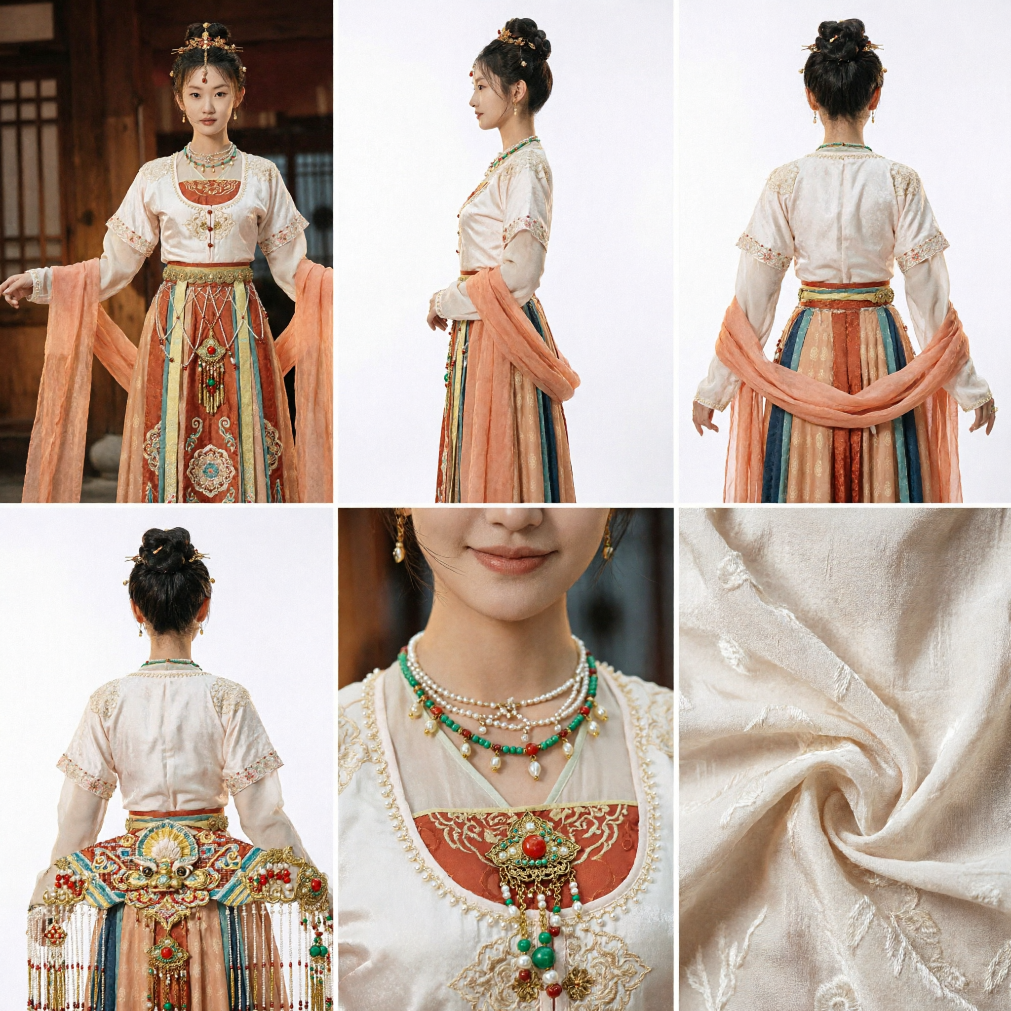 Vestido Hanfu de Dama do Palácio da Dinastia Tang Antiga, Traje Tradicional de Fada para Dança Feminino - Conjunto Completo - Asian Costume
