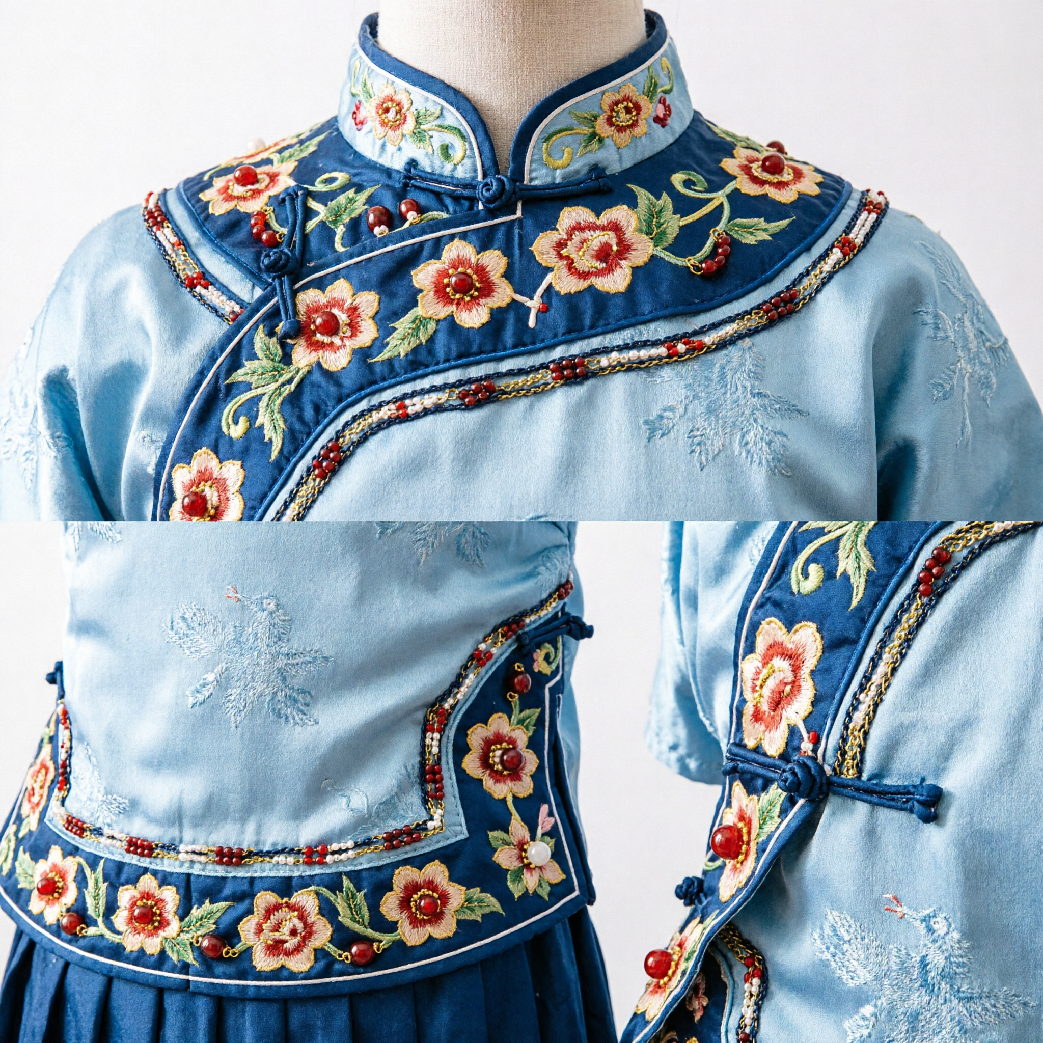 Traditionelle chinesische Hochzeits-Haaraccessoires Phönix-Krone Goldfiligran Hanfu-Brautkopfschmuck mit roten Quasten für die Braut - Asian Costume