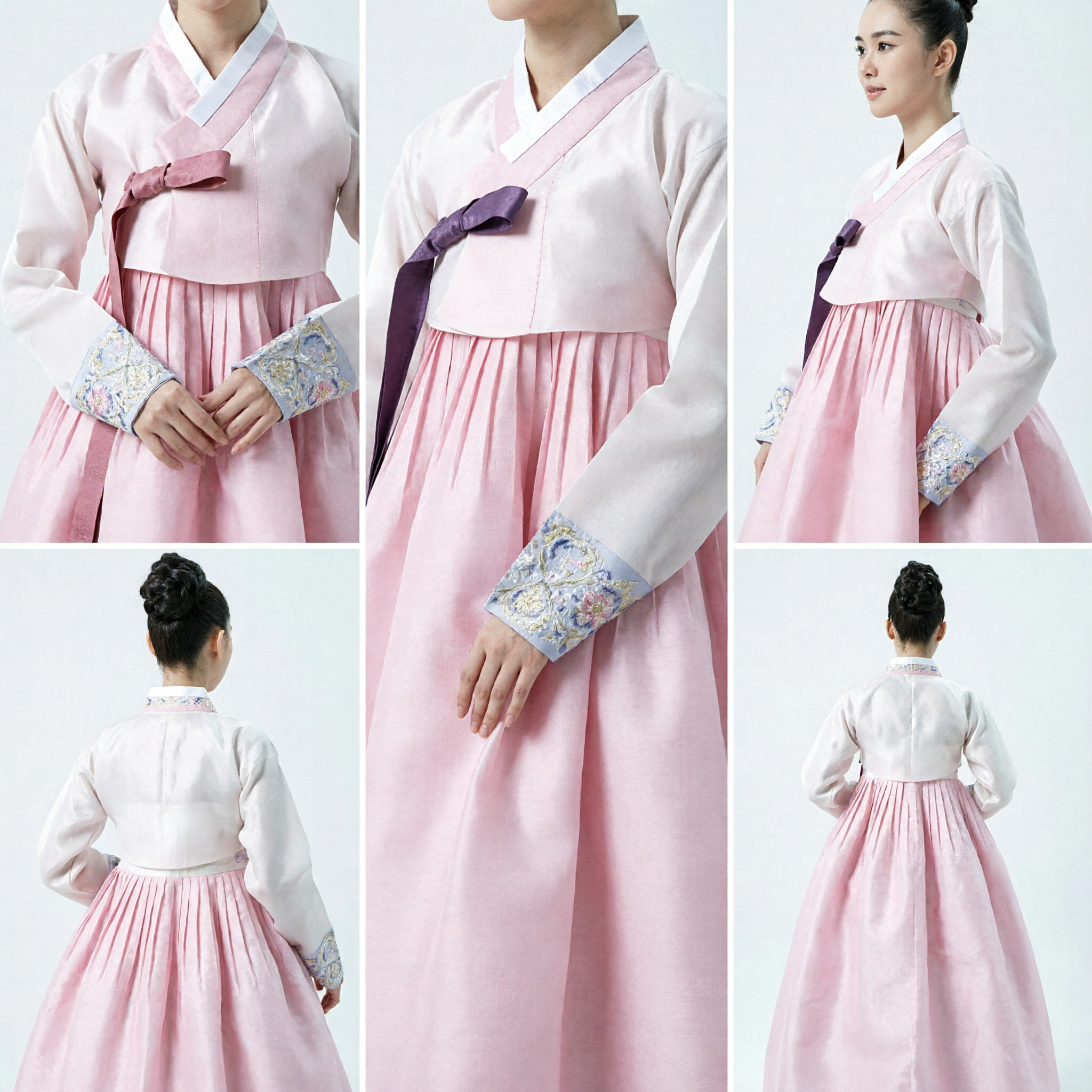 Hanbok coréen élégant rose et blanc - Robe traditionnelle pour femmes, costume de cérémonie de mariage et fête - Asian Costume