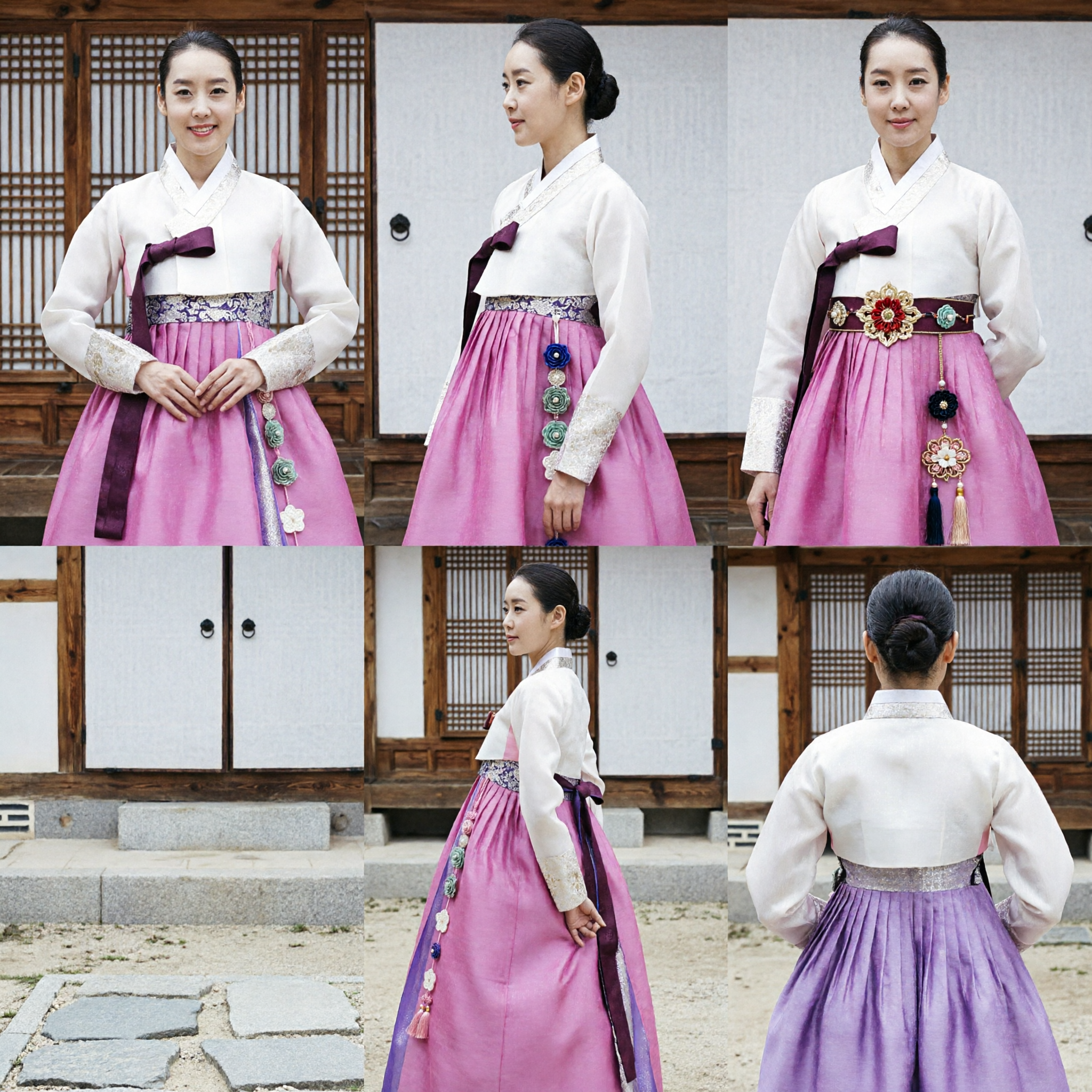Elegant Roze en Wit Koreaans Hanbok Traditionele Jurk voor Vrouwen, Bruiloftsfeest Danskostuum - Asian Costume