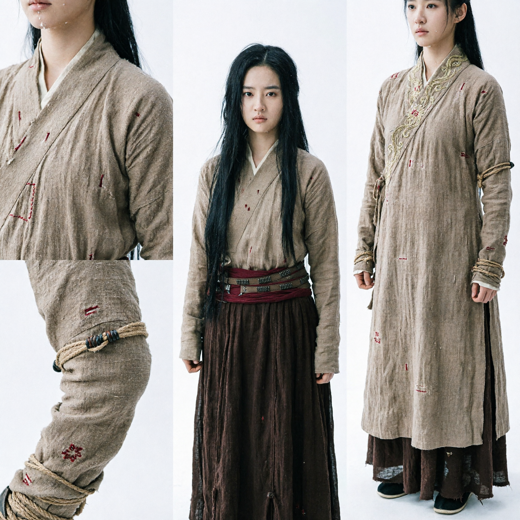 고대 중국 여성 전사 한푸 의상 전통 무협 전투 복장 여성 코스프레용 - Asian Costume