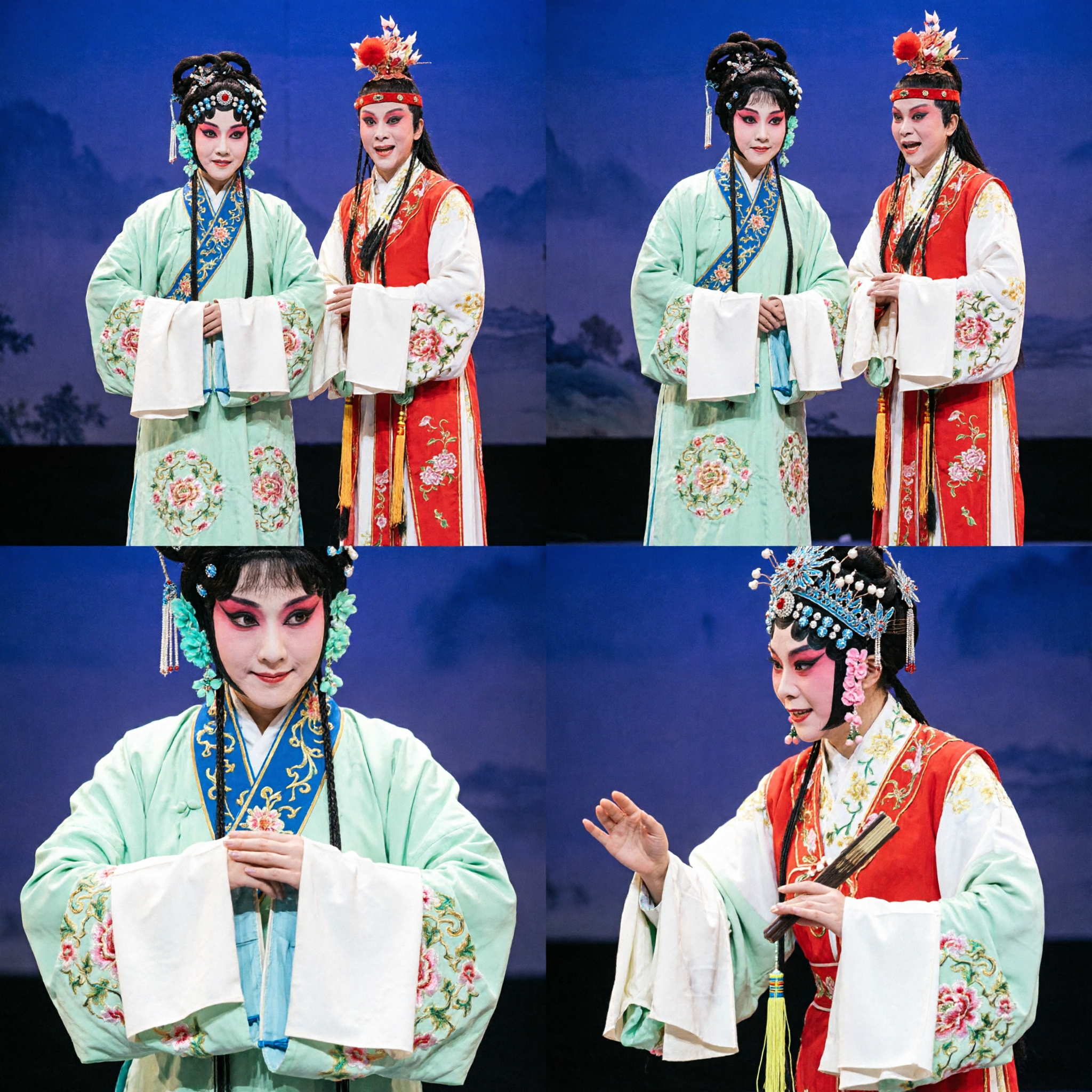 Traditioneel Chinees Operakoppelkostuum Compleet Set voor Podiumoptredens en Culturele Evenementen - Asian Costume