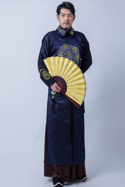 Chinese Ancient Qing Dynasty Prince Costume Drama Manchu Royal Infante Clothing for Men