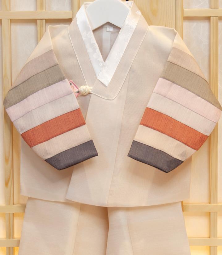 Korea Grey Vest Beige Shirt and Pants Children Garment Costumes Korean Boys Prince Birthday Hanbok Traditional Fashion Clothing