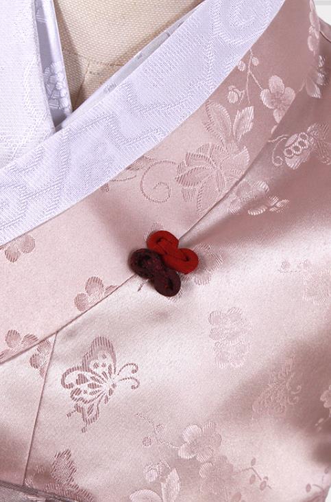 Korean Boys Hanbok Clothing Young Prince Pink Shirt and Brown Pants Asian Korea Traditional Fashion Garments