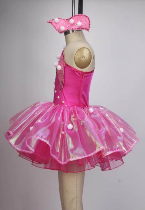 Professional Tu Tu Dance Pink Dress Children Modern Dance Clothing Girl Dancewear Ballet Dance Garment Costume