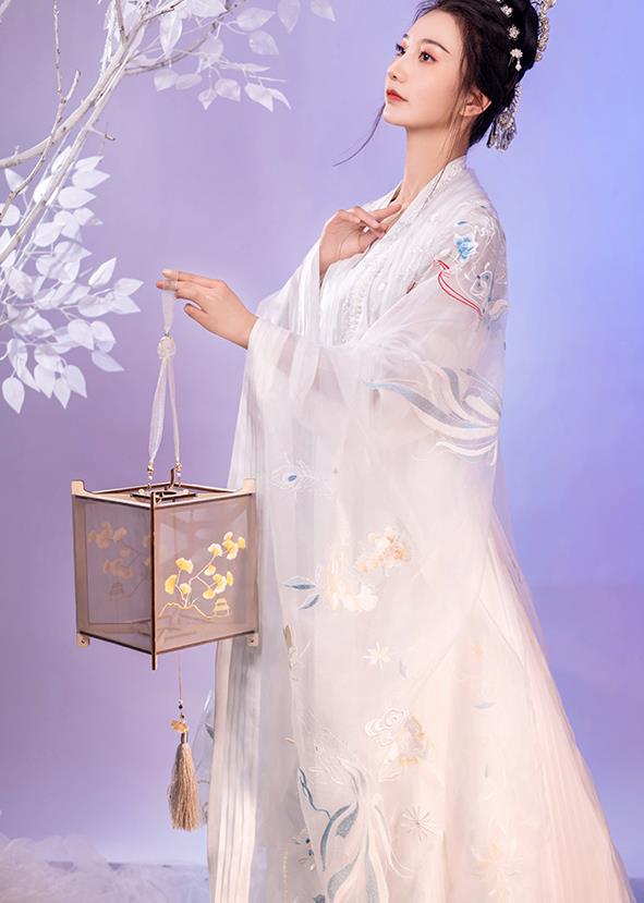 China Traditional Wedding White Hanfu Dresses Song Dynasty Patrician Beauty Historical Clothing Ancient Goddess Garment Costumes
