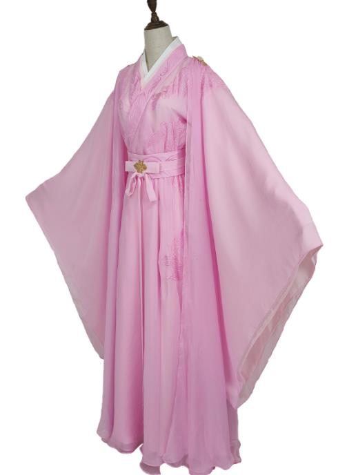 Chinese Tang Dynasty Young Beauty Pink Dress Outfits Traditional Drama Love and Redemption Chu Xuanji Garment Costumes Ancient Fairy Clothing