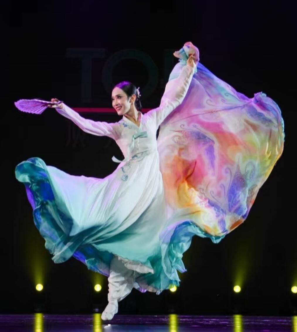Korean Dance Costume Color Changing Dance Dress Women Fei Hua Die Yu Solo Performance Outfit Chinese Dance Clothing